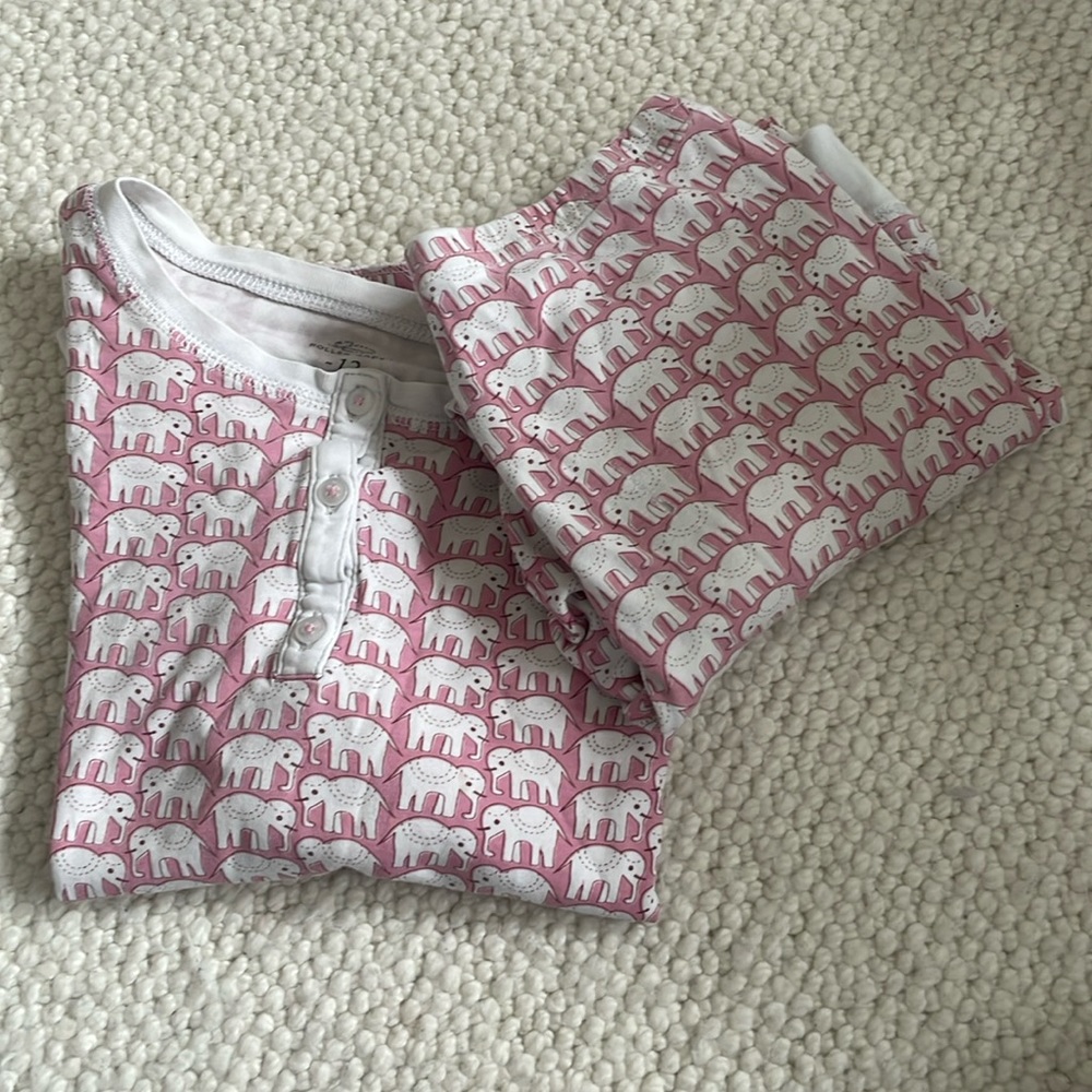 pink elephant roller rabbit pajamas (kids) size 12